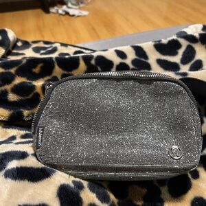 lululemon athletica Silver Glitter Cosmetic Bag